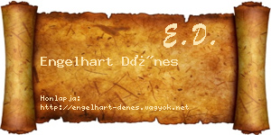 Engelhart Dénes névjegykártya