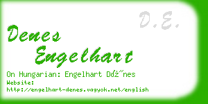 denes engelhart business card